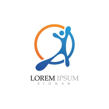 Human character logo sign vector