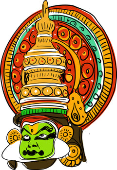 Kathakali Vector Illustration 