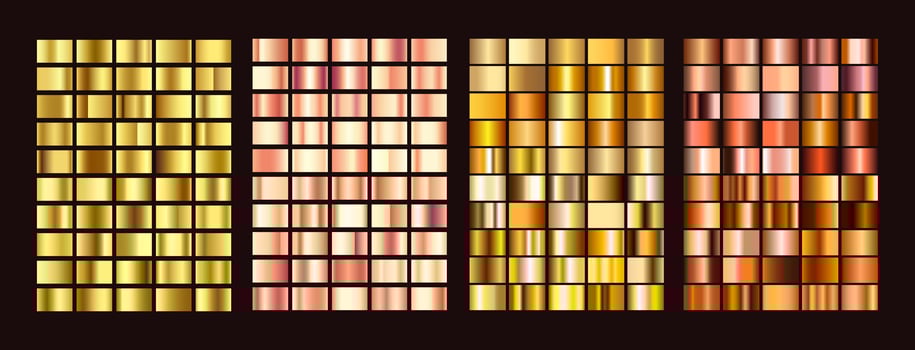 Big collection colorful gradients. Metallic gradients consisting backgrounds. Vector. vector