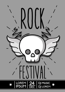 rock festival concert music event vector