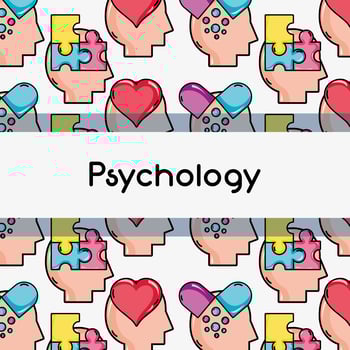 psychology treatment analysis background design vector