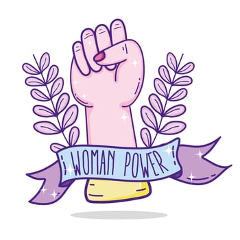 Girl power cartoons vector