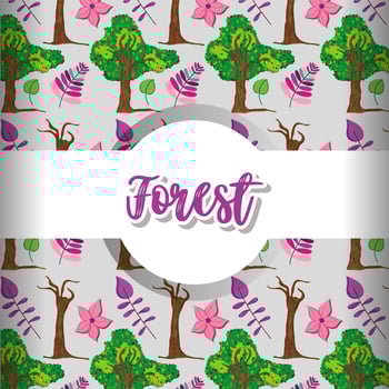 Forest pattern background vector