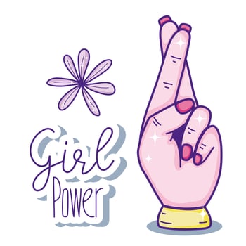 Girl power cartoons vector