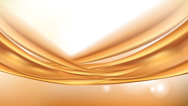 Orange golden flowing liquid abstract vector