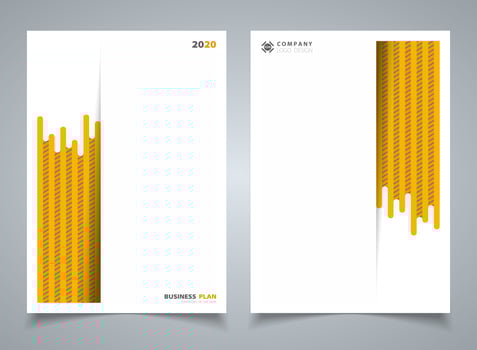 Abstract modern yellow stripe line pattern of template brochure background. You can use for business brochure, ad, poster, presentation, book, annual report, artwork.  vector