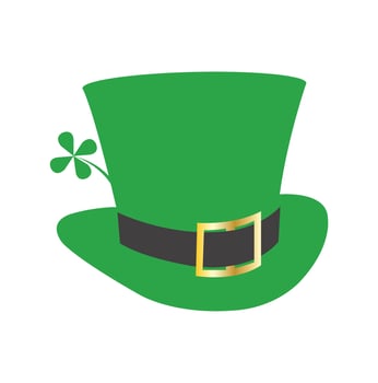 Clover irish leprechaun hat  vector