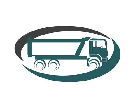 Cargo truck logo vector