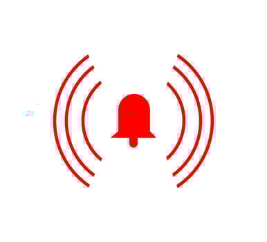 Alarm ring bell icon vector