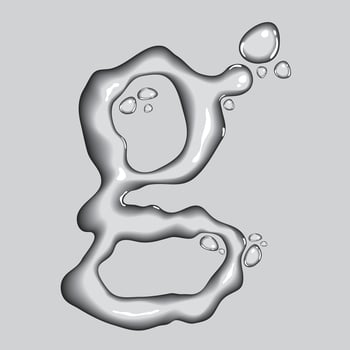 Water Shaped G Letter vector