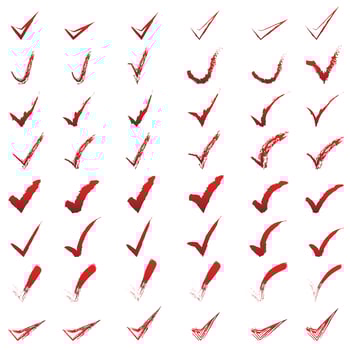 Tick mark vector set