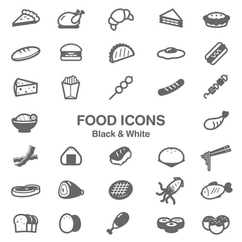 Food icon set vector