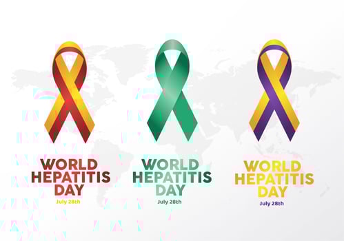 World Hepatitis day Ribbon Logo vector
