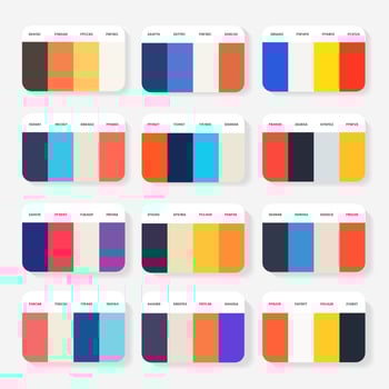 Website Color Palette Ideas  vector