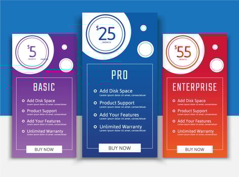 Pricing Table vector