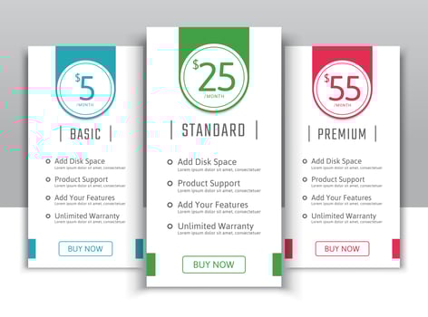 Pricing table vector