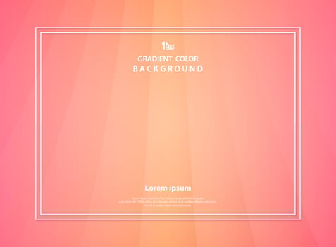 Abstract gradient peach of living coral modern design with geometric shape decoration.  vector