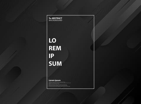 Abstract black and white minimal geometric pattern design with halftone background. vector