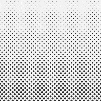 Abstract hexagon halftone pattern background black and white. vector