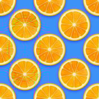 Fresh Orange Seamless Pattern Vector Background