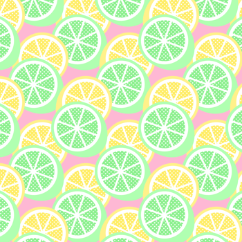 Lemon And Lime Pop Seamless Pattern vector