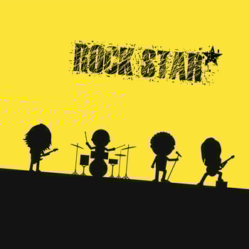 silhouette rock band vector