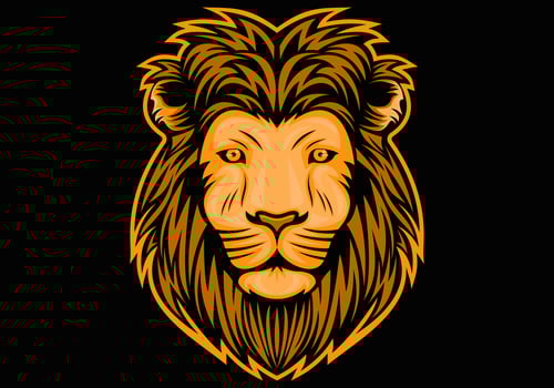 lion head illustration vector