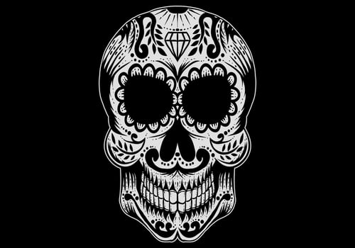 Sugar skull vector illustration