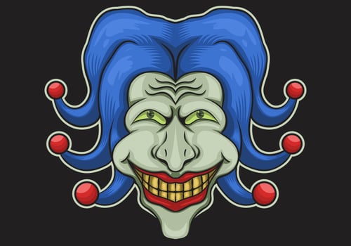 joker head vector illustration