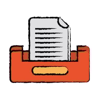 buciness document file cabinet design vector