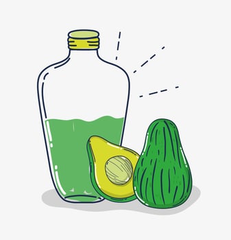 Avocado fruit juice cartoon vector