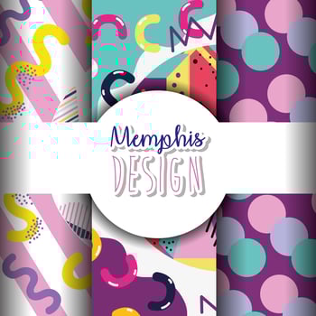 Memphis templates and backgrounds vector