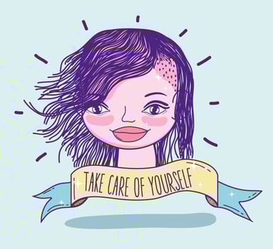 Girl power cartoon vector
