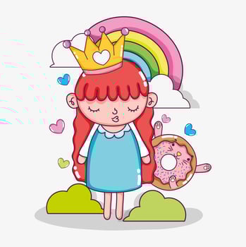 Beautiful girl cartoon vector