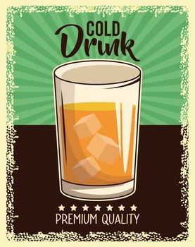 vintage drink poster vector