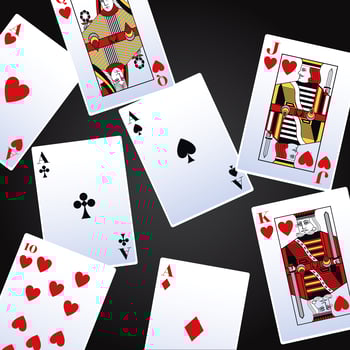 Poker cards game vector