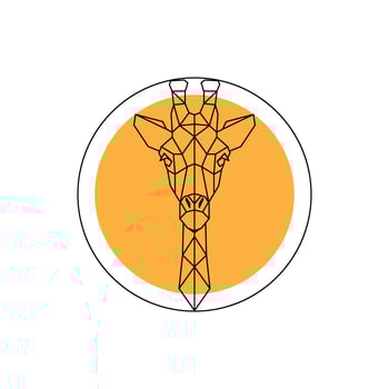 Geometric vector animal giraffe