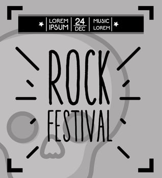 rock music festival event concert vector
