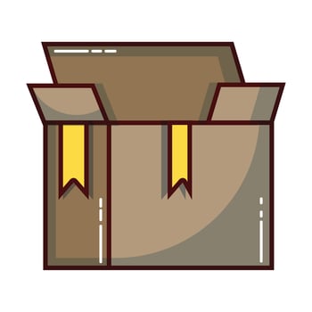 box package object open design vector