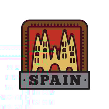 Country Badge Collections, Spain Symbol of Big Country vector