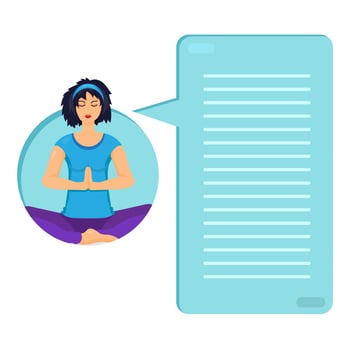 Training yoga woman vector