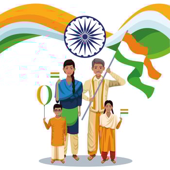 India independence day card vector