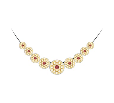 Diamond golden necklace vector
