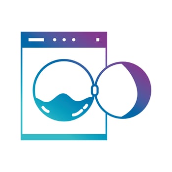 silhouette plumbing washing machine pipe service repair vector