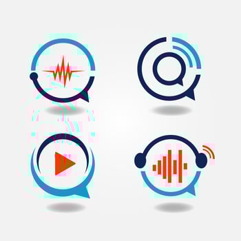 Multimedia Bubble Speech Logo vector