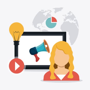 Digital and social marketing professional vector