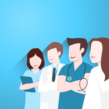 Doctors group, Happy medical team  vector