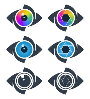 Abstract eye icons  vector