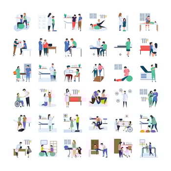 Doctors and Physicians Icon Pack vector