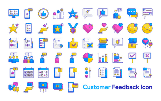 Customer Feedback Icon Set  vector